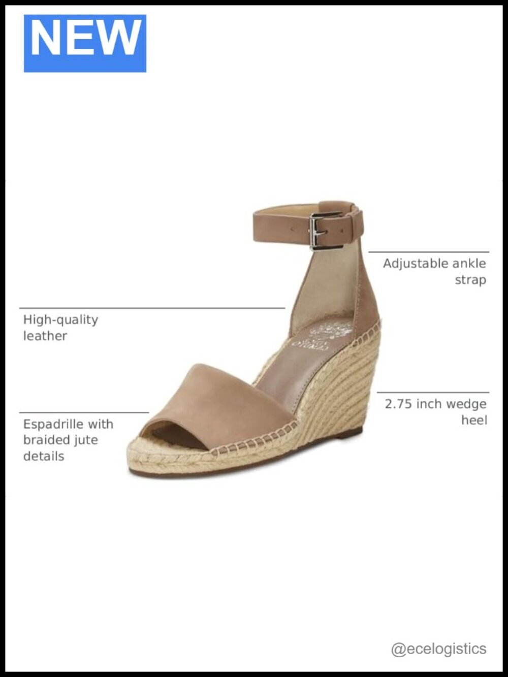 Vince Camuto Women's Leera Espadrille Wedge Sandals with Braided Jute